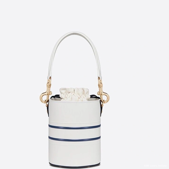 Cheap Small Bucket Bag Smooth Vibe Dior White Calfskin 0721 Luxury